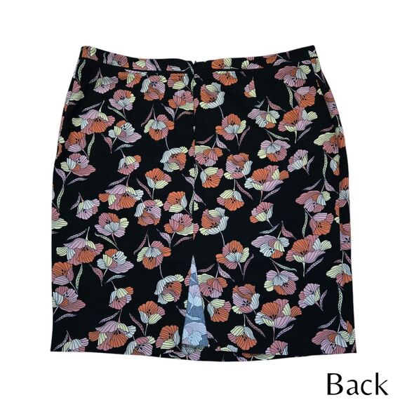 Who What Wear Black Floral Print Pencil Skirt • Spring Easter Office • Plus 20W - Picture 2 of 6
